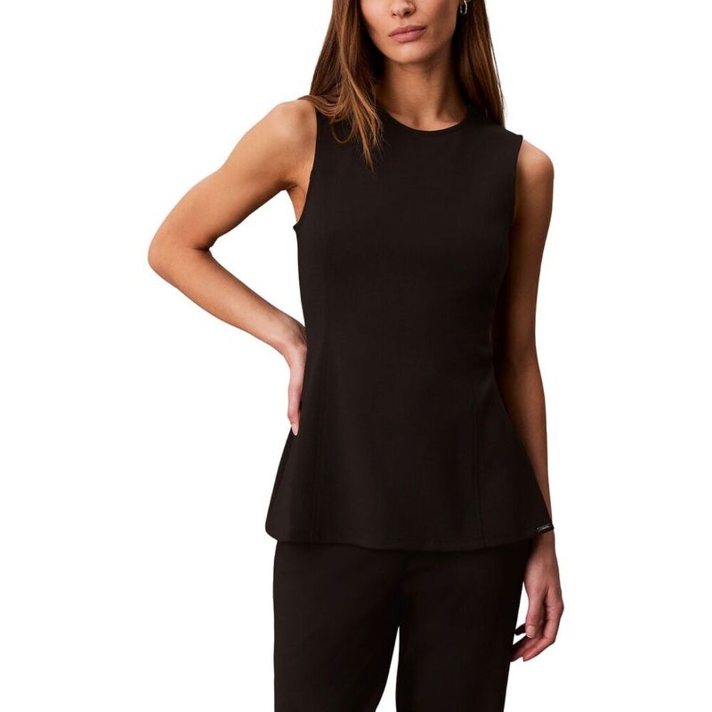 Calvin Klein Womens  Ponte Top, Black